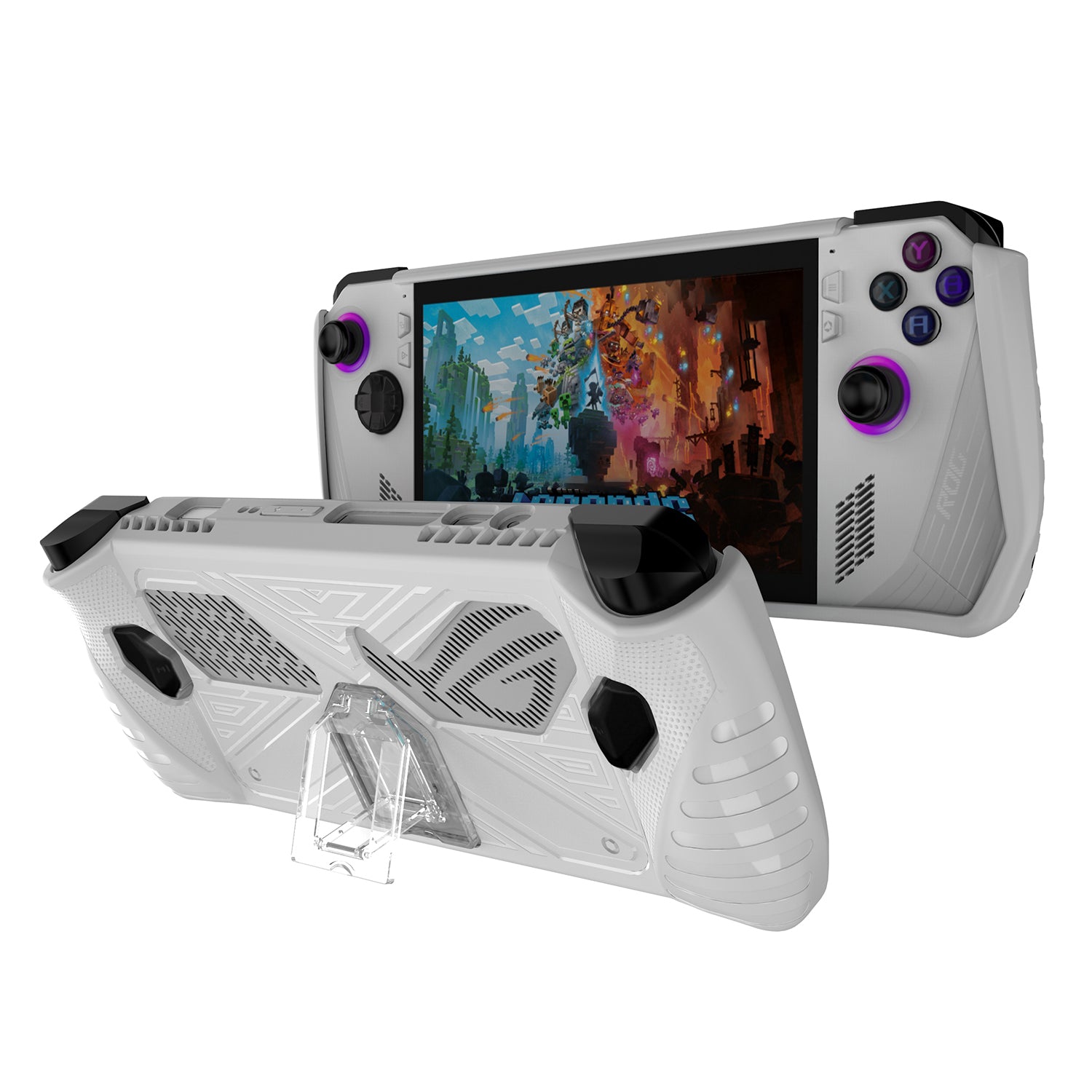 For Asus ROG ALLY Game Console Soft TPU Case Anti-drop Protective Cover with PC Kickstand For Asus ROG ALLY Game Console Soft TPU Case Anti-drop Protective Cover with PC Kickstand